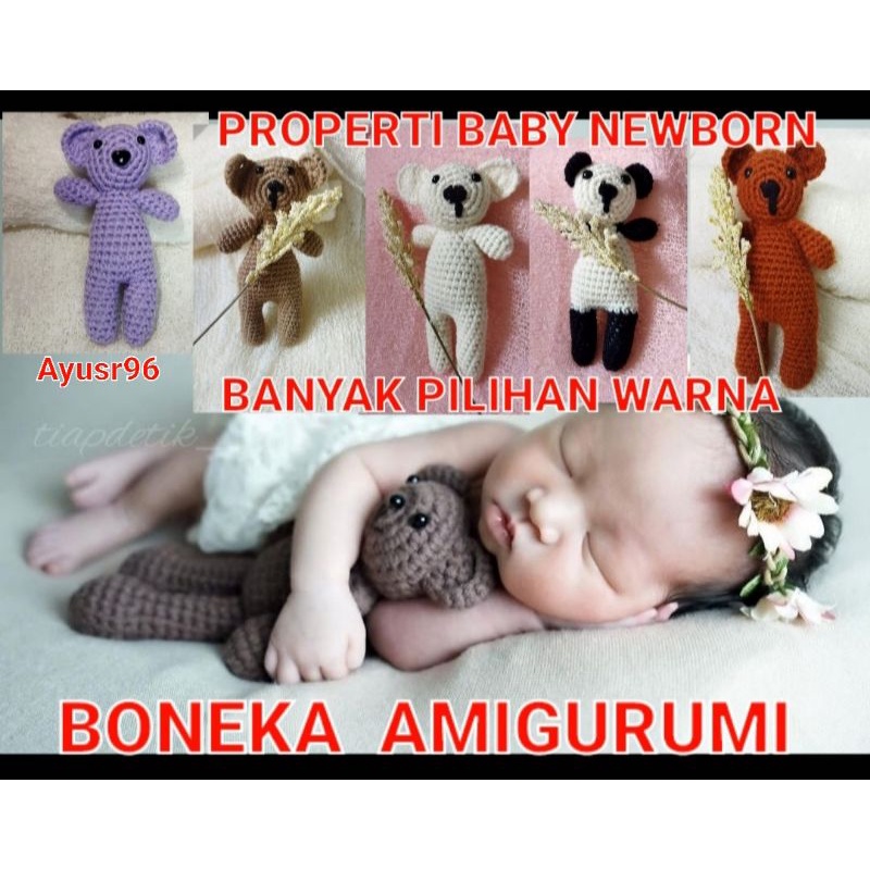 BONEKA AMIGURUMI LUCU UNTUK FOTOSHOOT BABY RAJUT BAYI HANDMADE