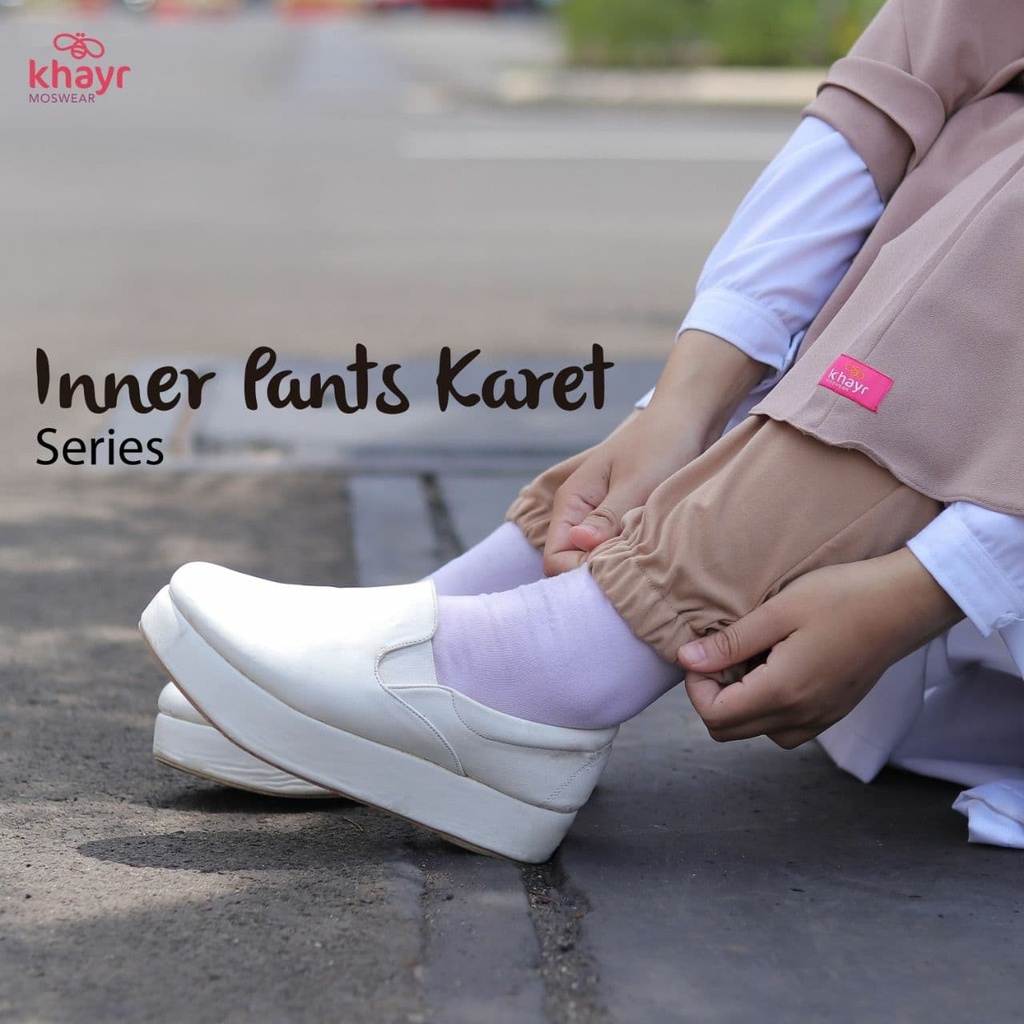 Inner Pants Karet Celana Gamis - Karet Pinggang & Bawah Karet