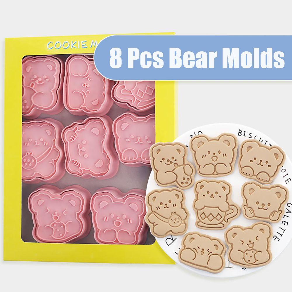 R-FLOWER 8pcs /set Cetakan Kue Kering New Tools Cetakan Kue Plastik