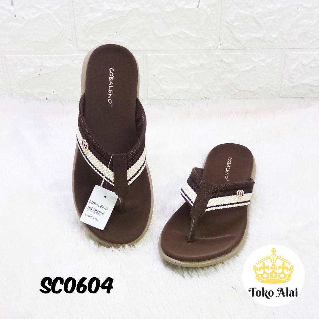 HB - SENDAL JEPIT WANITA KULIT MURAH CASUAL SANDAL JAPIT CEWEK TEPLEK FLAT COBALENO CAREN 01 SC0604