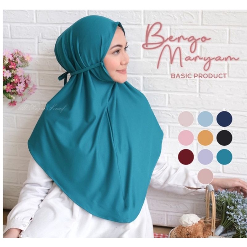 BERGO MARYAM JERSEY HIJAB MARYAM KERUDUNG MARYAM BERGO HIJAB KHIMAR MARYAM