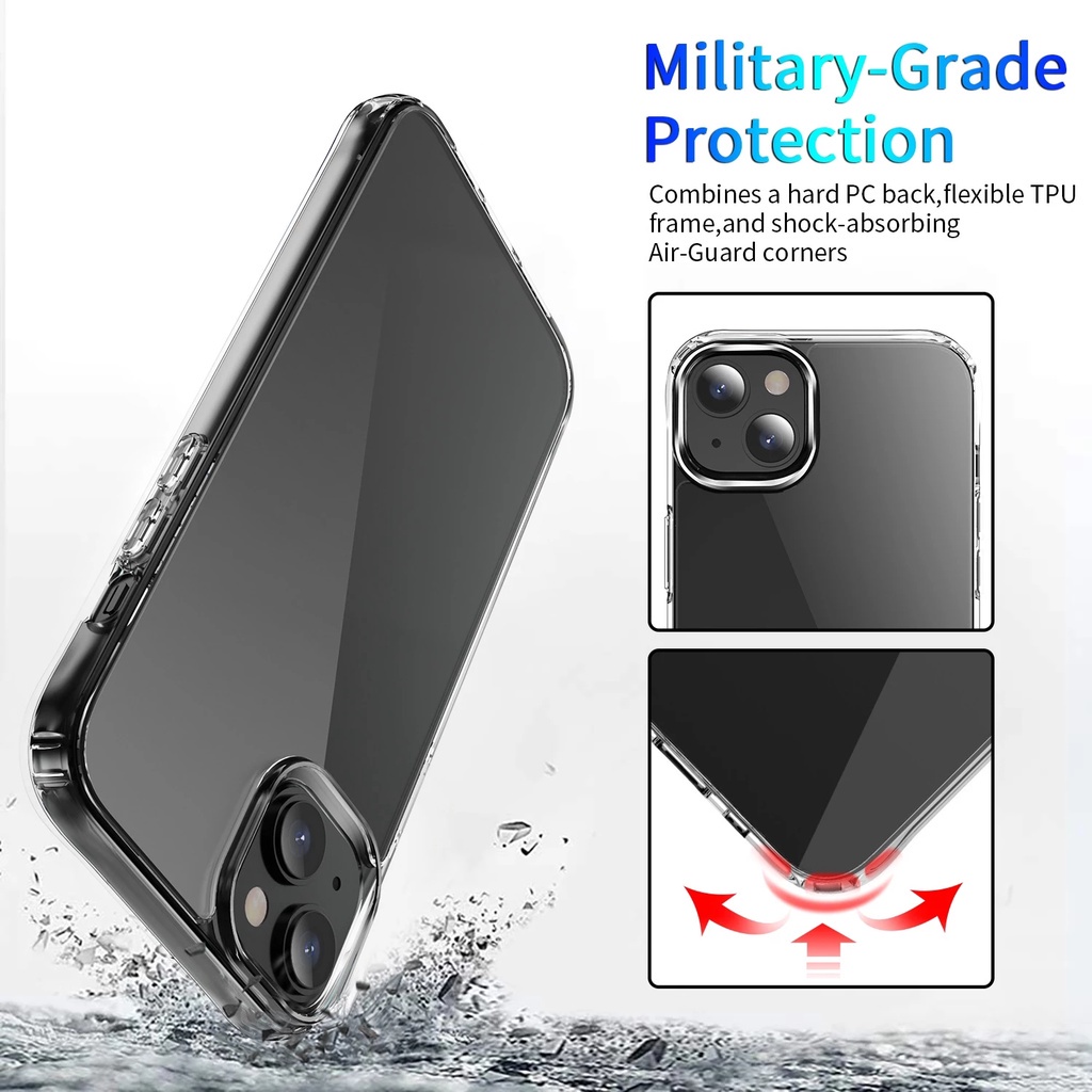 Soft Case Silikon Transparan Ultra Tipis Shockproof Untuk iPhone 14 / 14 Pro / 14 Plus / 14 Pro Max