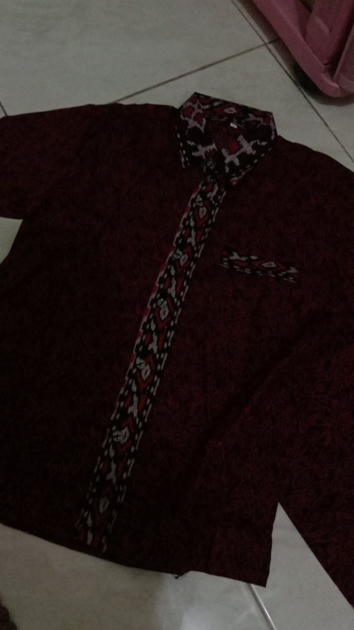 Batik Couple Keluarga Sarimbit Blouse Gamis Mega Mendung Super Jumbo