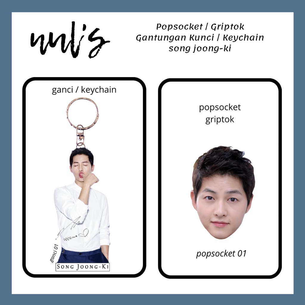 Popsocket | Griptok | Gantungan Kunci | Keychain | Song Joong Ki | Vincenzo cassano