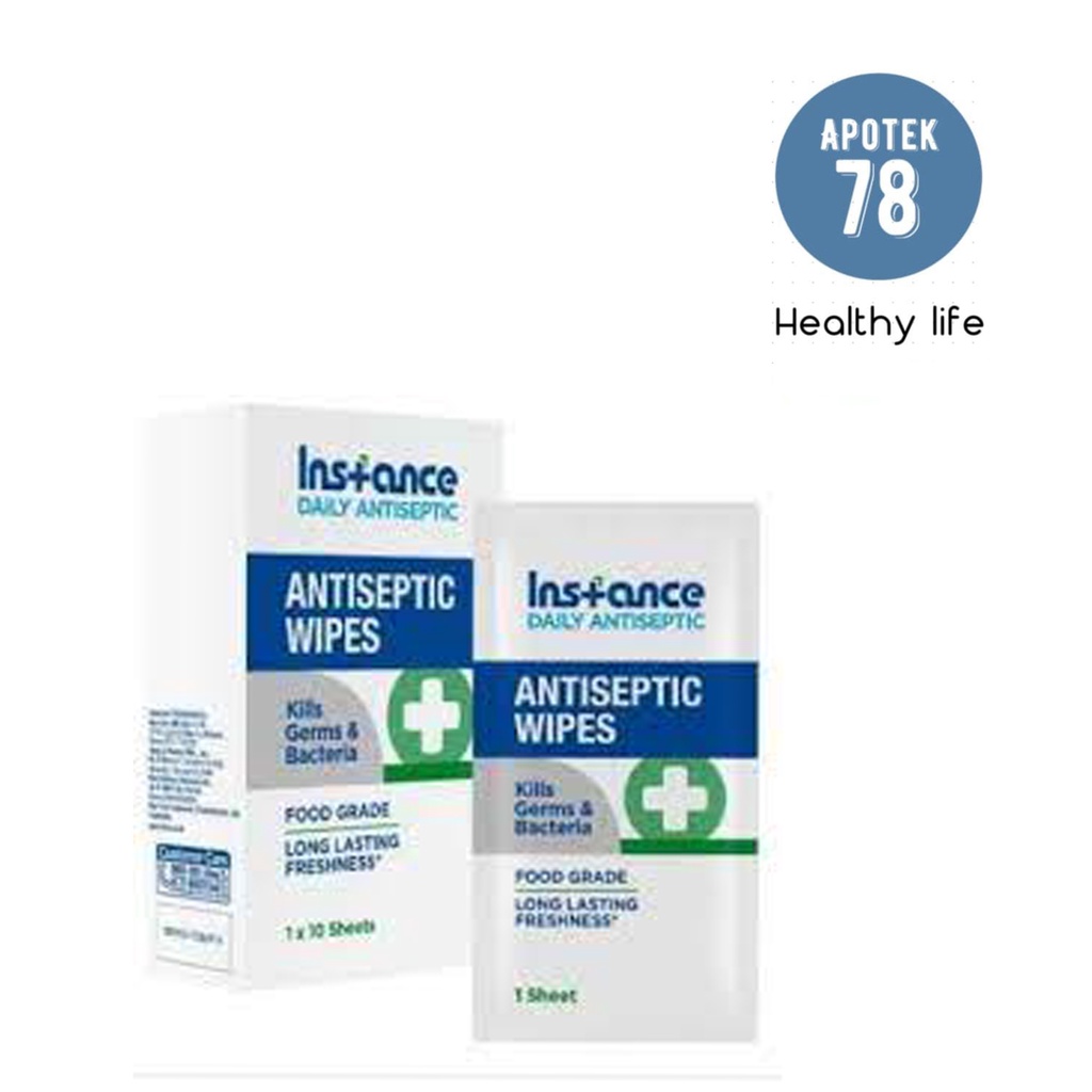 Instance Antiseptic wipes food grade 1 sachet ( harga per sachet ii 1 lembar )