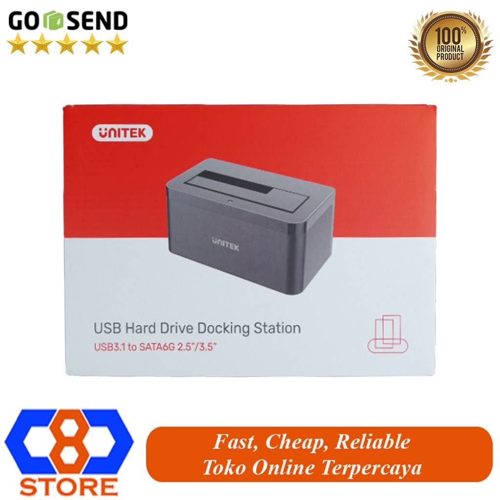 DOCKING HARDDISK SSD UNITEK Y1078 SINGLE USB 3.0 SATA3