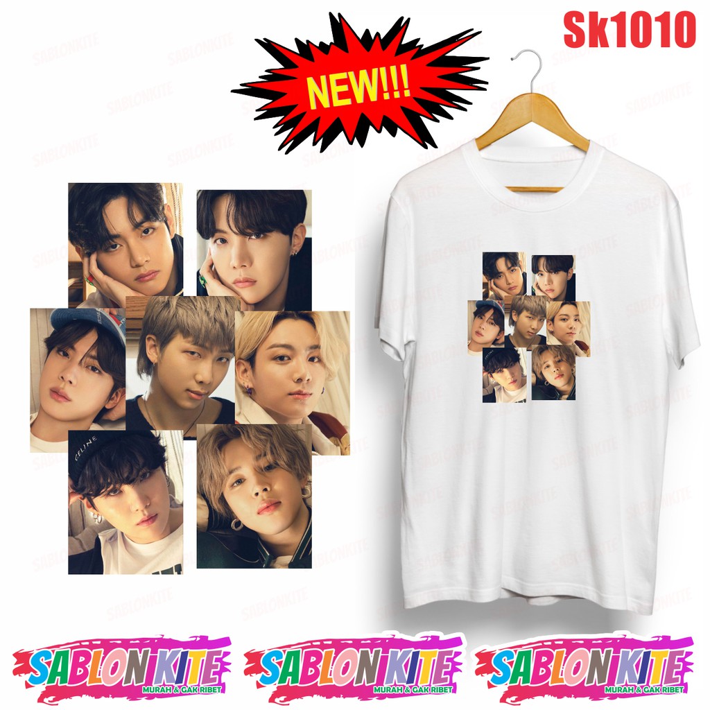 MURAH!!! KAOS KPOP ALL MEMBER SK1010 JK JM JIN SG JH V RM 8 WARNA UNISEX COMBED 30S