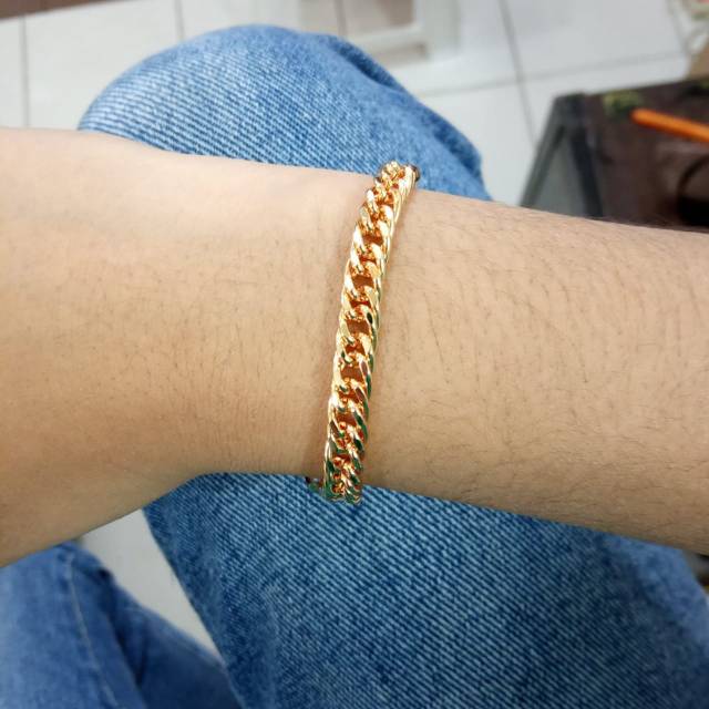 Gelang tangan rantai pipih