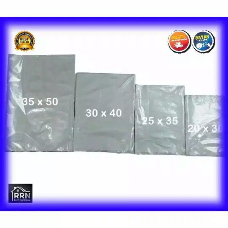 MM5 Plastik Packing Polos Tanpa Lubang Plong | Kantong Kresek HD Pengganti Polymailer Bungkus Olshop