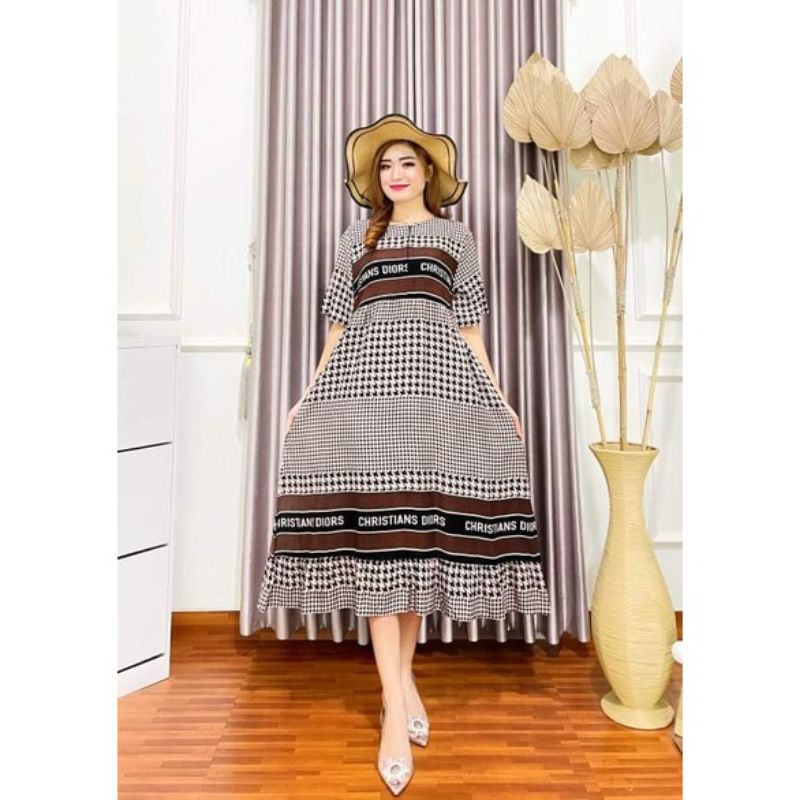 Daster midi Daster viral 2022 Terbaru Dress Kekinian Daster terlaris