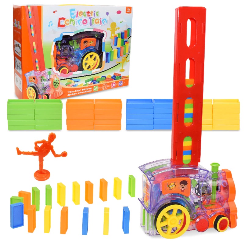 domino train mainan anak kereta domino mainan balok susun