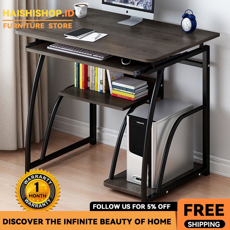 Jual Meja Belajar Kayu Meja Desktop Rumah Dengan Baki Keyboard Meja