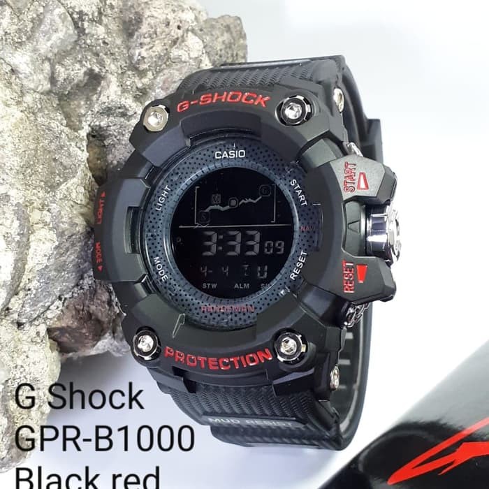 Jam Tangan Casio Gshock B1000 Water Resist - Hitam lis Merah