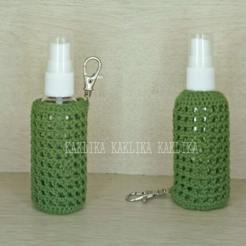 Crochet Hand Sanitizer Holder / Sarung Hand Sanitizer Rajut / Gantungan Hand Sanitizer Rajut 55ml-60ml