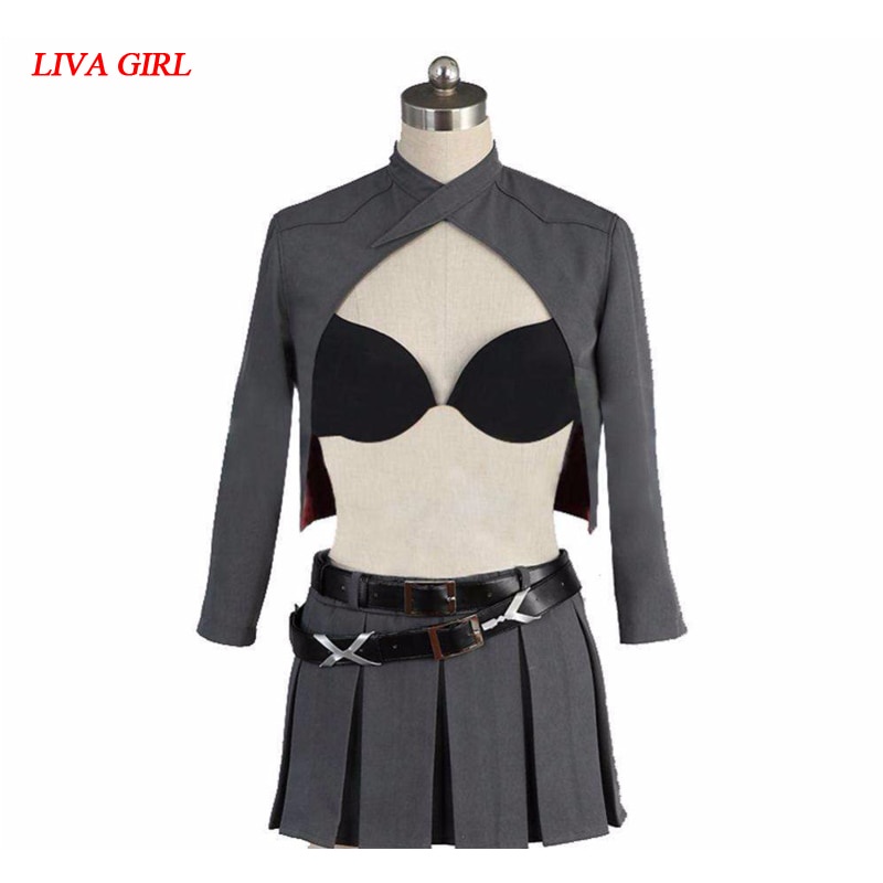 PREORDER Liva girl Anime Noragami Bishamon Sexy Cosplay Costume Bikini Uniform full set Coat+Bikini+