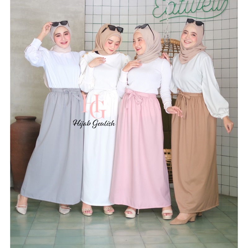 ROK PANJANG PREMIUM / ROK POLOS / ROK PANJANG MOSCREPE PREMIUM / ROK MUSLIM / ROK MURAH