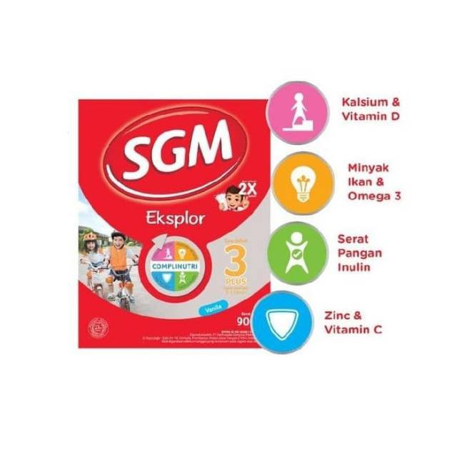 SGM Eksplor 1+/3+ Madu/Vanila 900gr (Kemasan Baru)