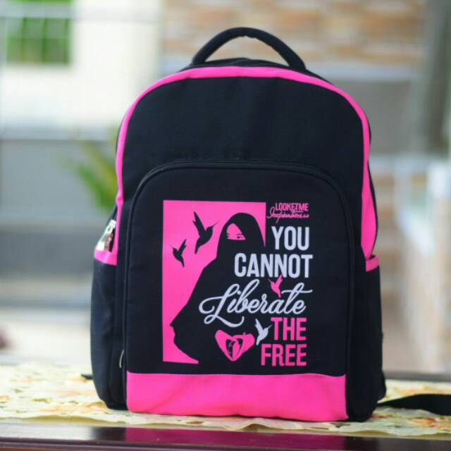 Tas Wanita Ransel Kanvas Muslimah / Tas Sekolah / Tas Kerja