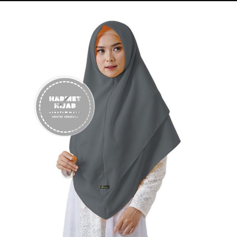 Khimar Hijab Jilbab Kerudung Syari Tanpa Pet Dua Layer Diamond Crepe Non Pet