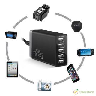 5-Port USB Charging Station Multi-Port Charger Home