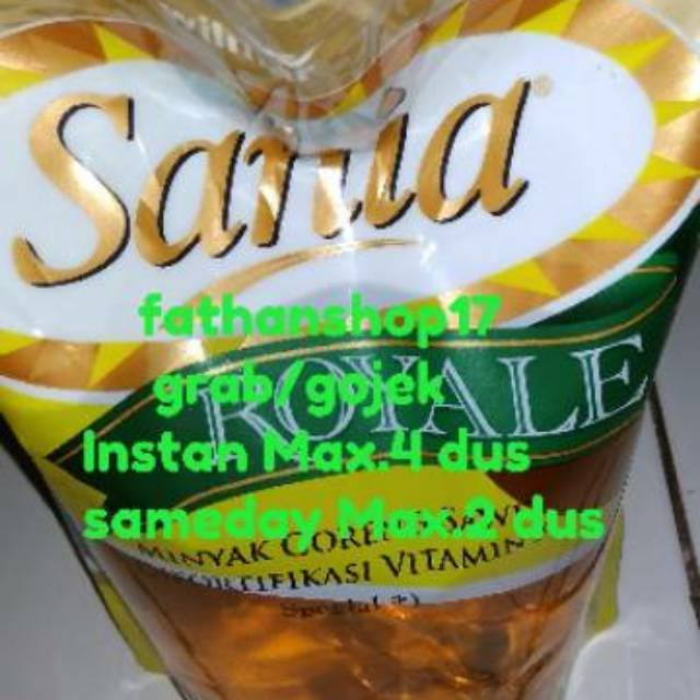 

Minyak goreng 2 L Sania royale exp.2024 (Gojek/Grab/Cargo)