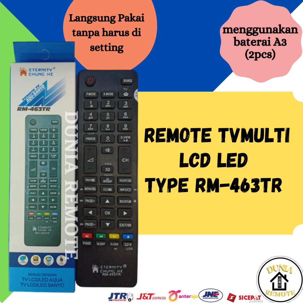 Remot Remote TV Aqua Sanyo HAIER MULTI LCD LED Universal type 463