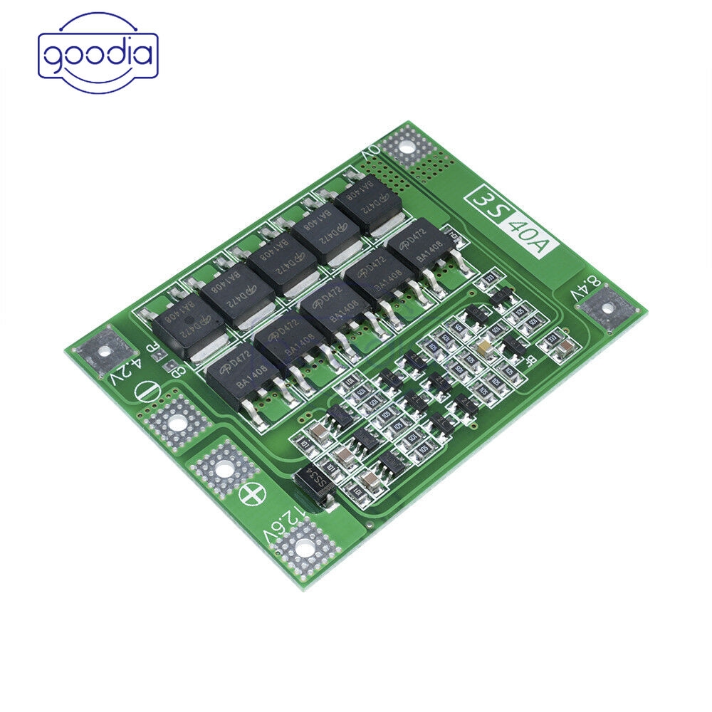 3S 40A 12.6V 18650 Li-ion Lithium Battery BMS Balanced/Enhanced Protection Board