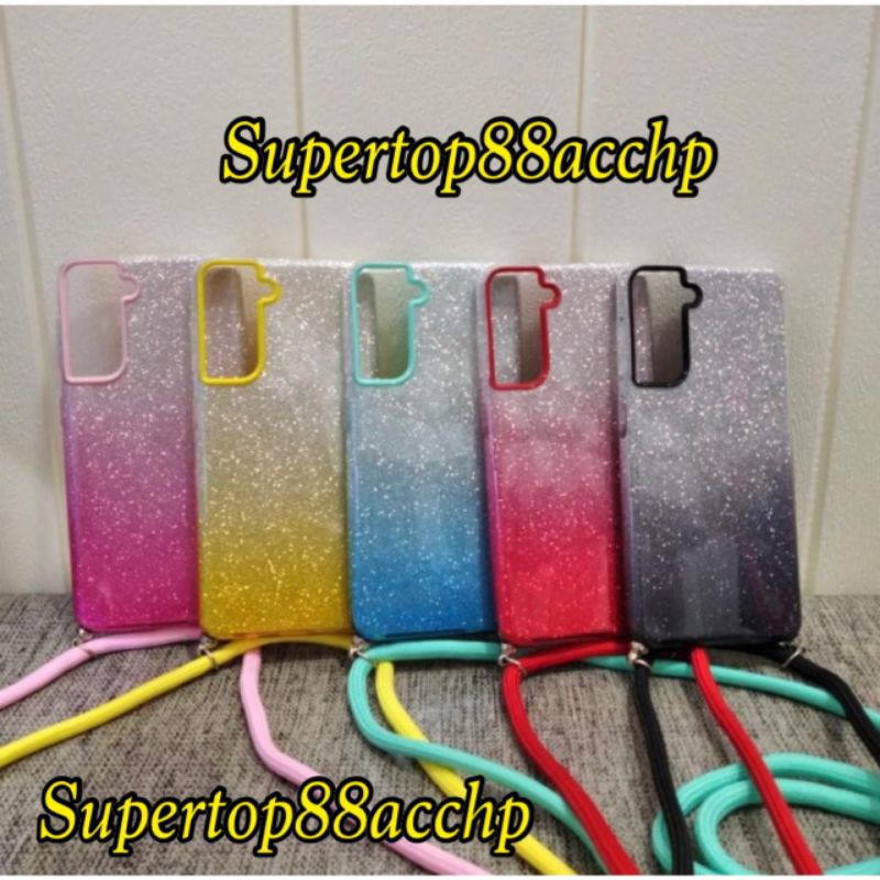 Case Tali Nagita Samsung Galaxy S21 S21 Plus S21 Ultra Lanyard Glitter Gantungan