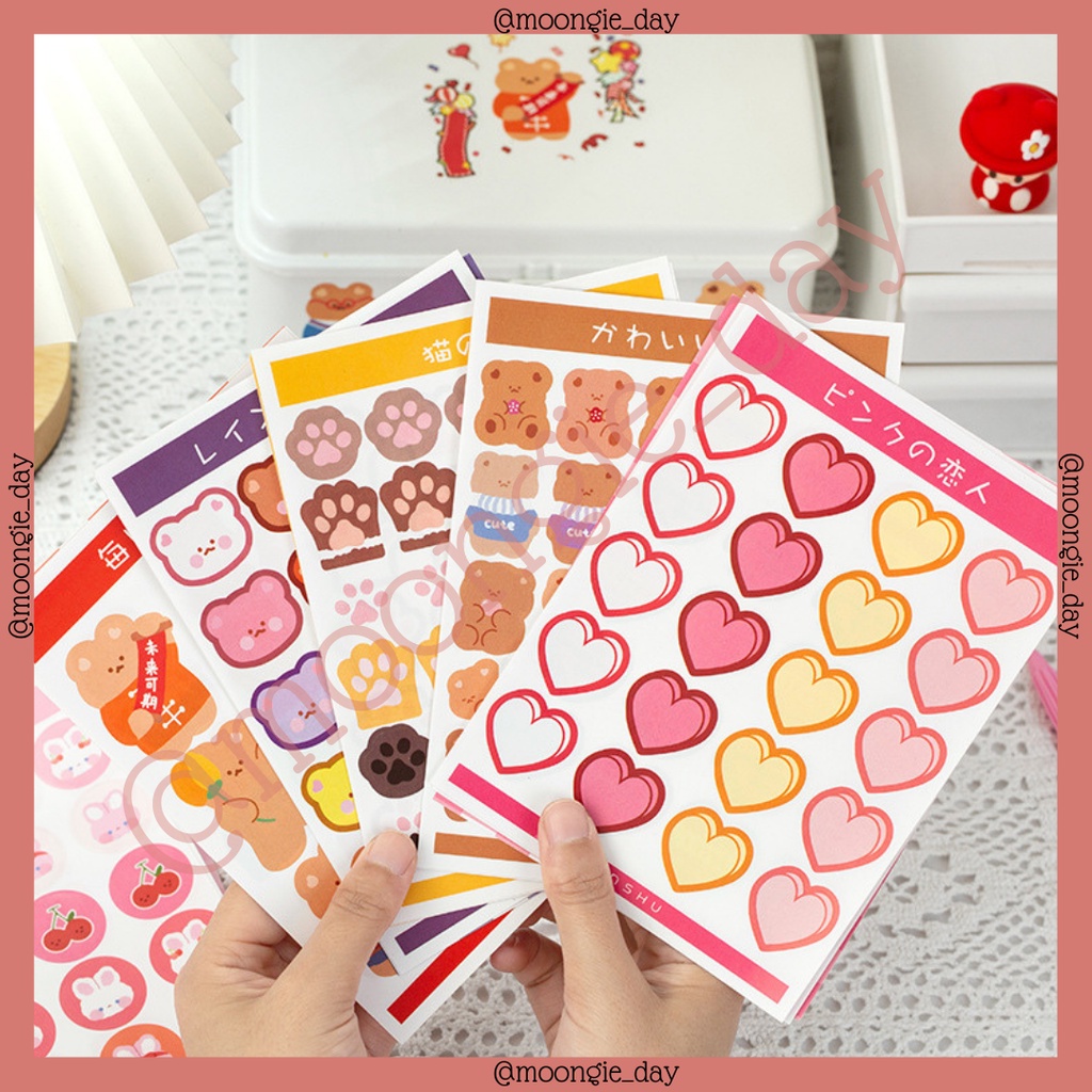 

1 LEMBAR STIKER TEMA CUTE ANIMAL AND MONOKROM BULLET JURNAL DIY DIARY LUCU MURAH