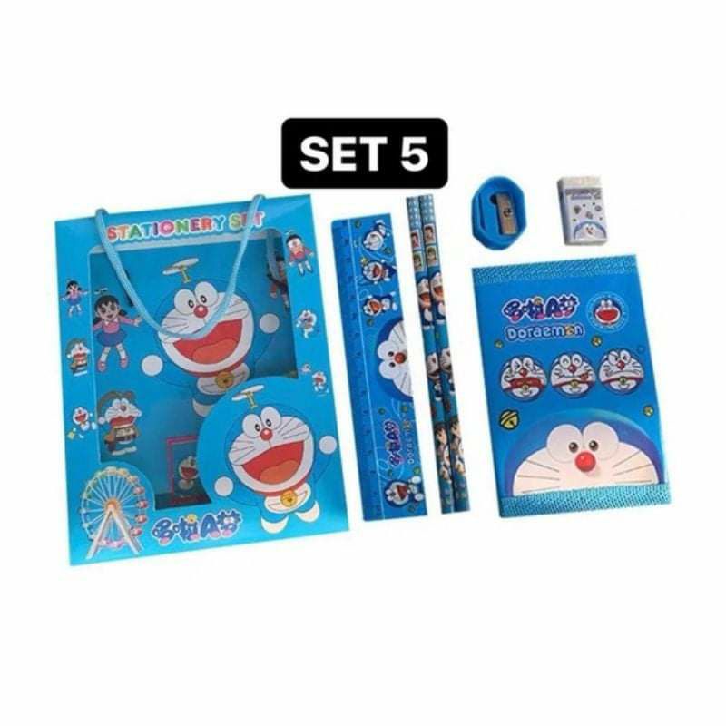 

Set alat tulis anak free pouch/perlengkapan sekolah anak/pensil set 8in1