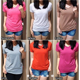 iseven p VNECK BASIC | KAOS OBLONG | KAOS POLOS MATT SPANDEX ALL SIZE FIT TO L