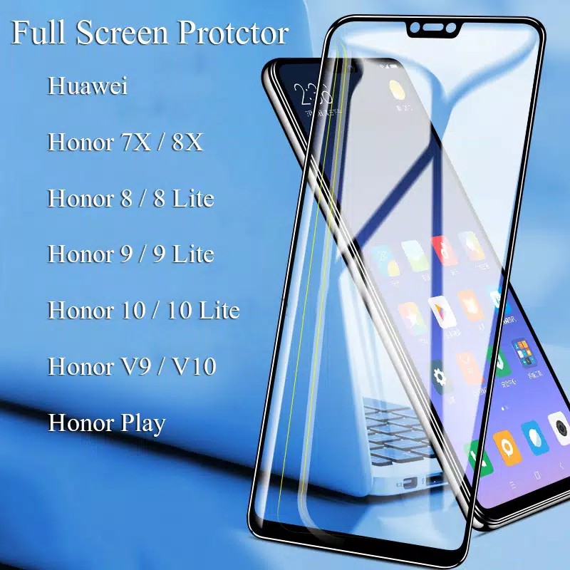 Tempered Glass Warna HUAWEI HONOR 9 LITE Anti Gores Kaca Full Layar Premium Quality