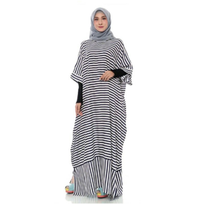 DAUKY HIJAB GAMIS DRESS KAFTAN MOTIF KOLEKSI TERBARU L DRESS LUANA