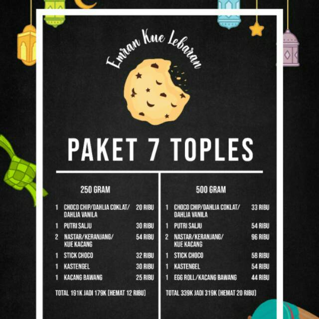 

Pake 7 toples "emran kue lebaran" 250 gr
