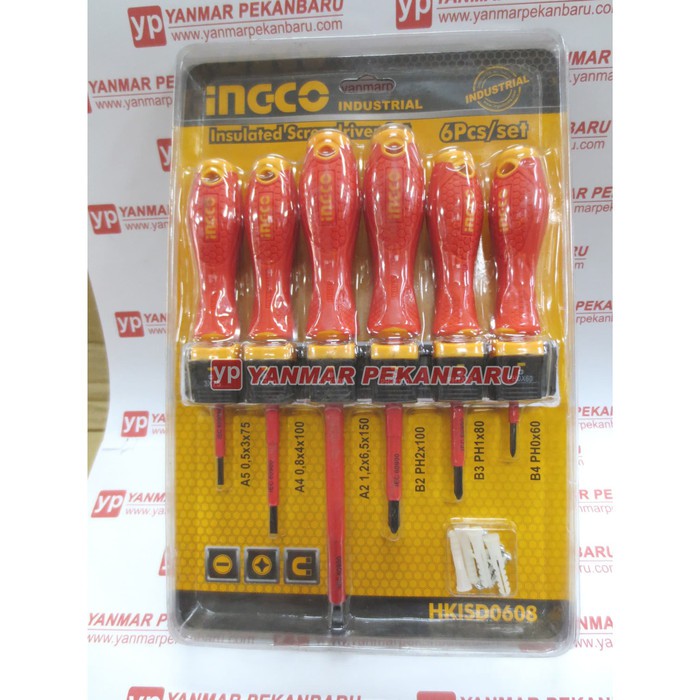 Obeng Elektrik Set (6 Pcs) INGCO HKISD0608