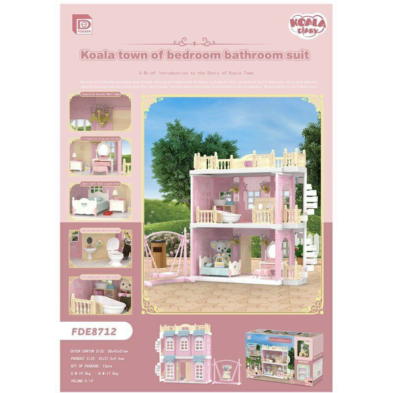 SYLVANIAN FAMILY REPLIKA KOALA HOUSE MAINAN RUMAH BONEKA