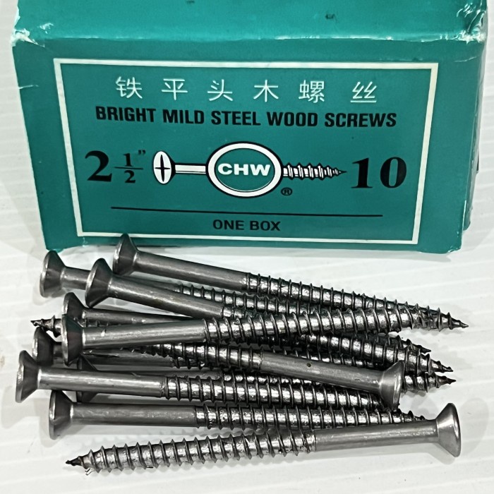 Sekrup Skrup Kayu (+) Wood Screws CHW 2 1/2 Inch X 10mm