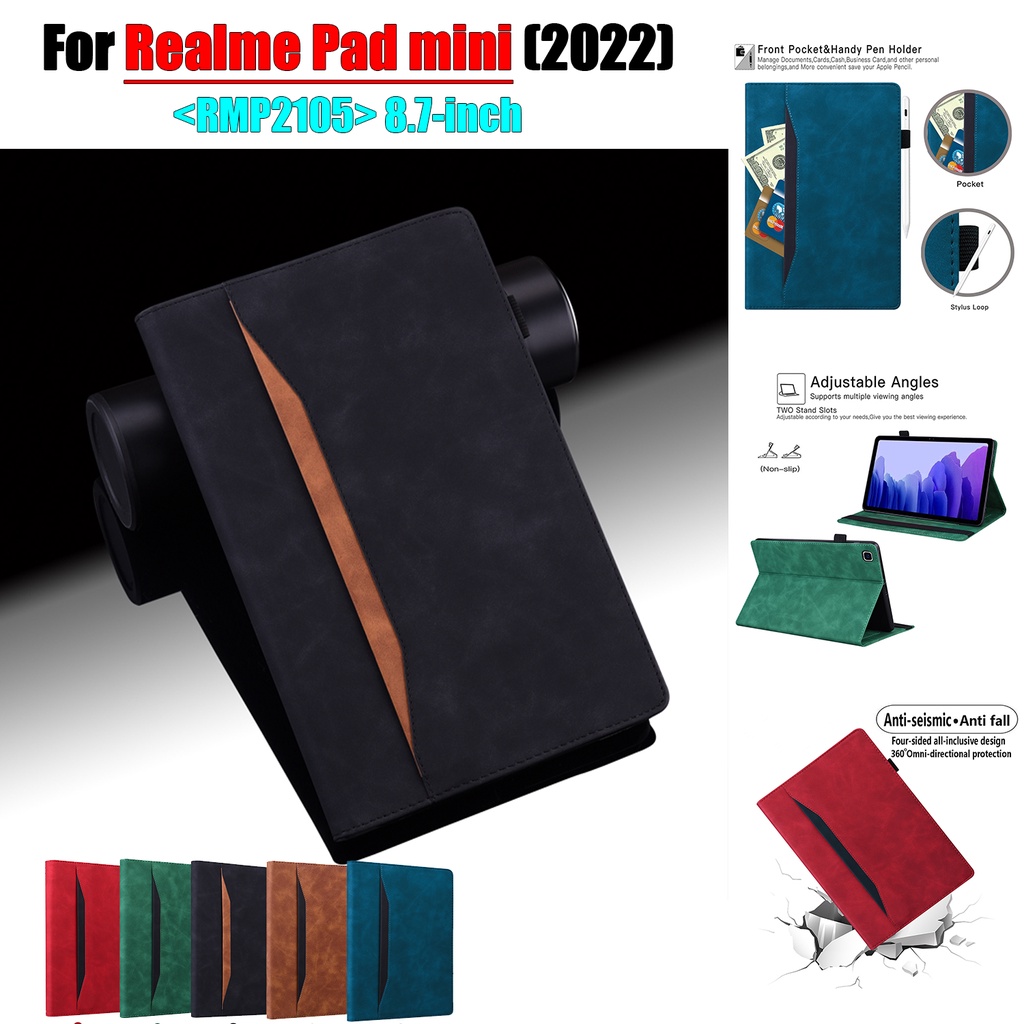 (Ready Spot) Casing Flipcase Realme pad mini (2022) 8.7 &quot;RMP2105 Bahan Kulit Shockproof