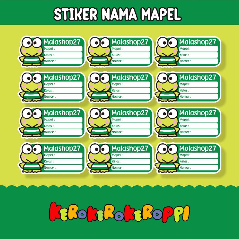 

STIKER LABEL NAMA MATA PELAJARAN CUSTOM TANPA PO ISI 36pcs