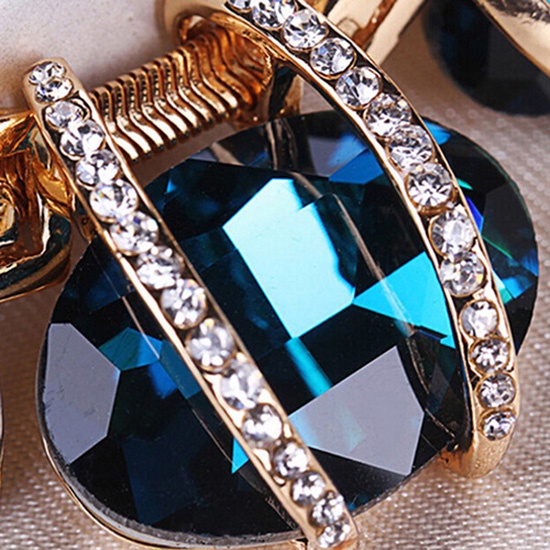 Hu Hu Hu Hu Hu Alat Bantu Pasang Kacamata♡ Kalung Rantai Dengan Liontin Kristal Warna Emas Untuk Wanita