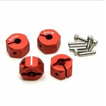 4Pcs Suku Cadang Penganti Roda Hex 8 / 9 / 10 / 11 / 12mm Bahan Alloy