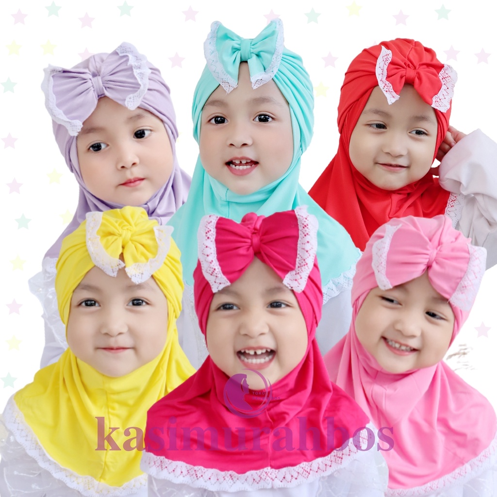 Hijab Anak Bayi Arsy Lucu Newborn / Hijab Anak Perempuan 1 Tahun / Kerudung Anak Lucu / Kerudung Ber