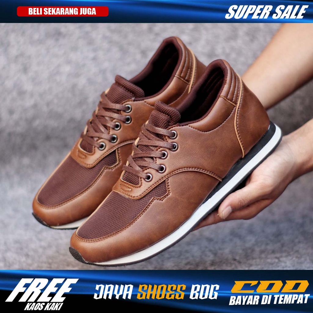 BOWLIGS|Sepatu Casual Sneker Pria Sneakers Joging Cowok Keren Asli Original Sport Kulit Pu