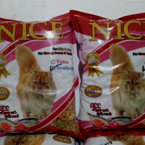 Jual limited stock Makanan kucing merk nice Repack 1 kg 8N0vZ1 Murah