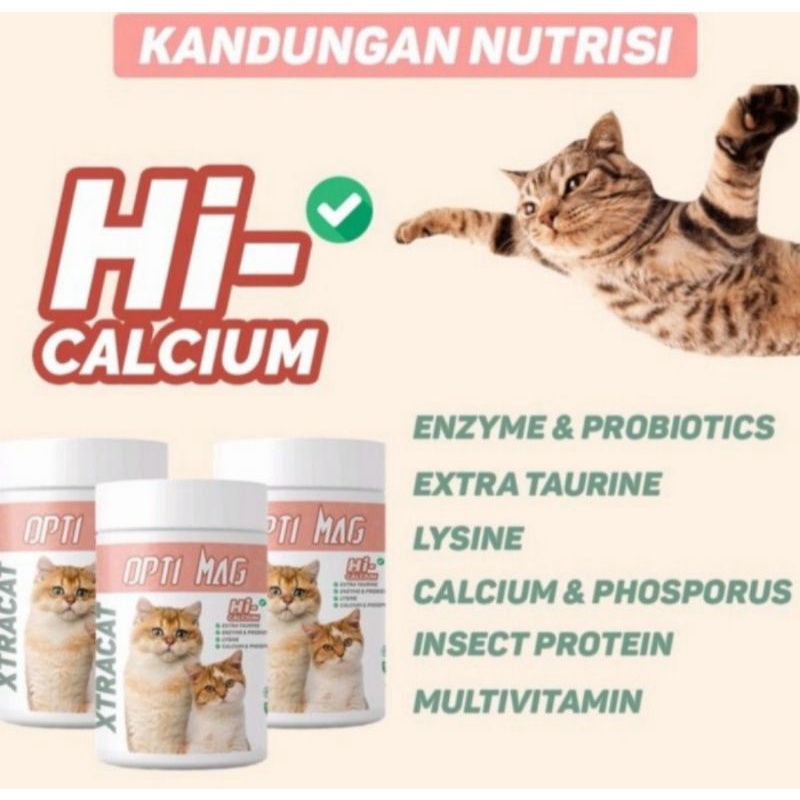 vitamin kucing opti mag vitamin calcium untuk kucing