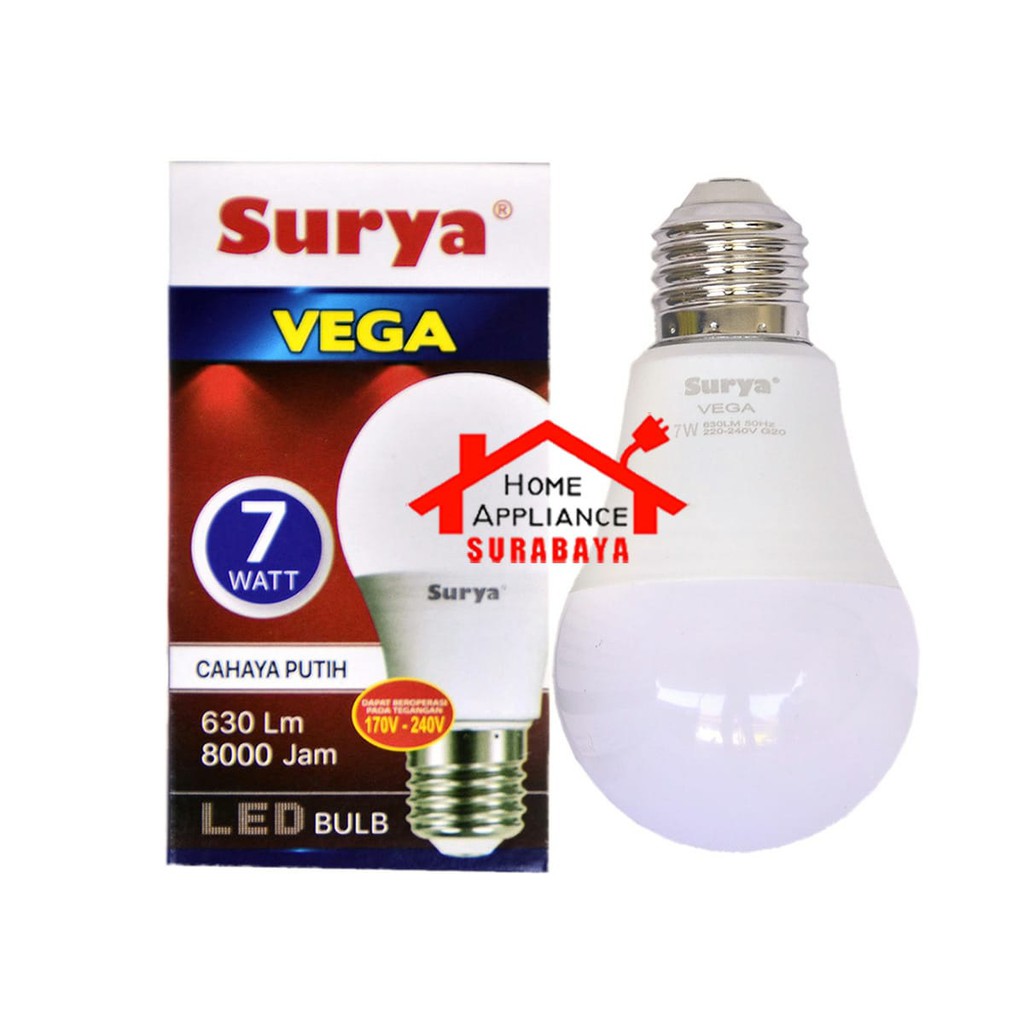 Lampu LED Bulb Surya Vega 7W 7 Watt - Cahaya Putih