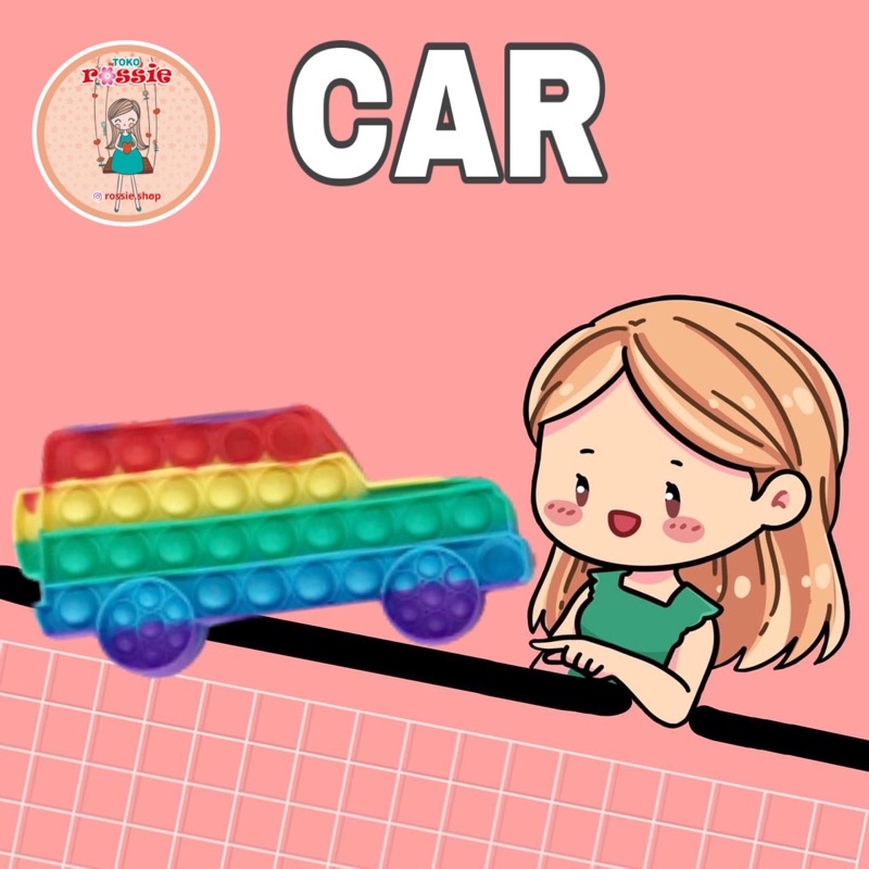 READY!READY! Fidget Pop It Rainbow Lengkap Murah/Mainan Sensorik Pereda Stres/Pop It Viral-Car