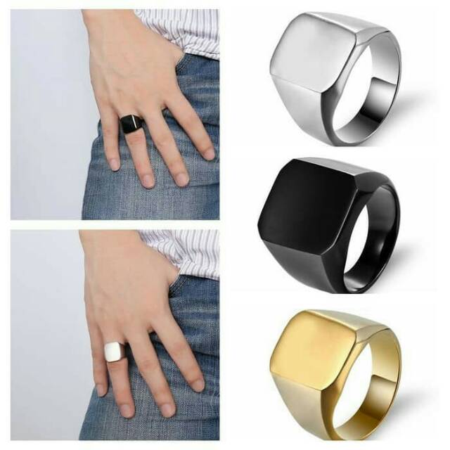 Cincin pria keren kece elegan cincin titanium