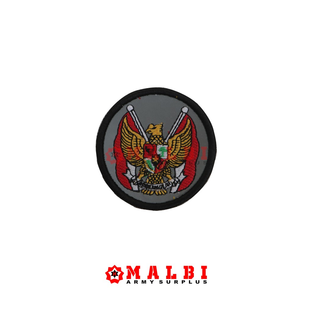 Atribut Bet Badge PEMUDA PANCASILA Garuda Bulat Timbul Embos