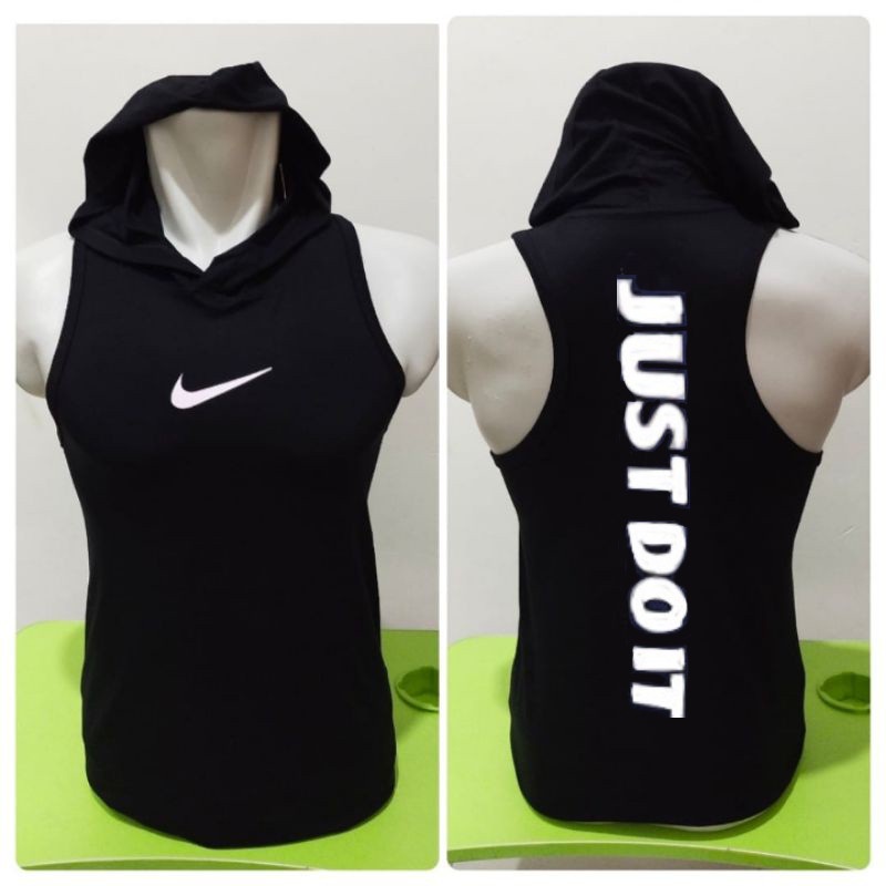 singlet hoodie pria bahan halus/hoodie gym pitnes/singlet hoodie menyerap keringat/Kaos Singlet Pria Hoddie Sport/